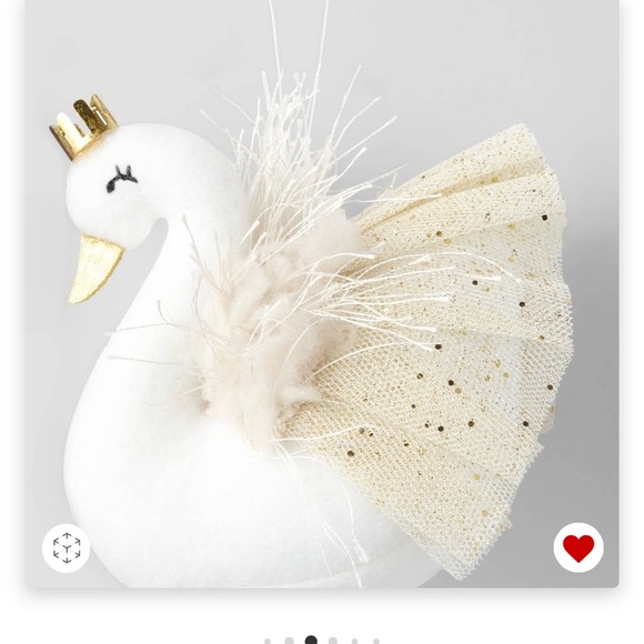 SWAN BALLET CHRISTMAS TREE ORNAMENT GOLD WINGS CROWN SEQUINS WONDERSHOP 2022 NWT - Picture 4 of 9